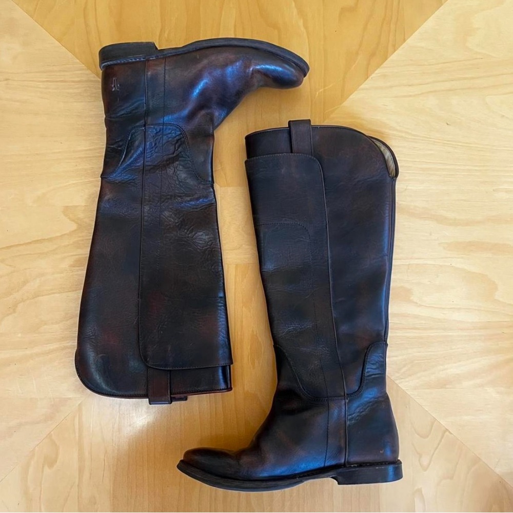 Vintage Frye Melissa Button Brown Riding Boots